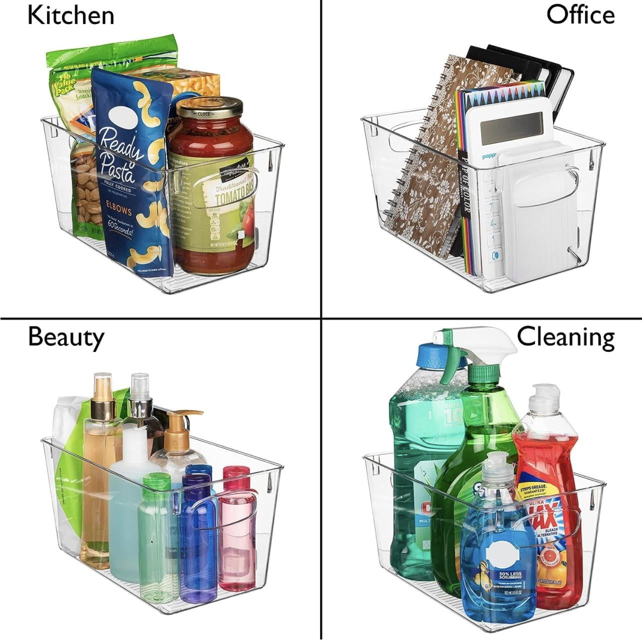 ZHOHO TANT Stackable Clear Plastic Storage Bins, Pantry & Fridge Organizers, Kitchen & Bathroom Storage Containers — image 7 of 9
