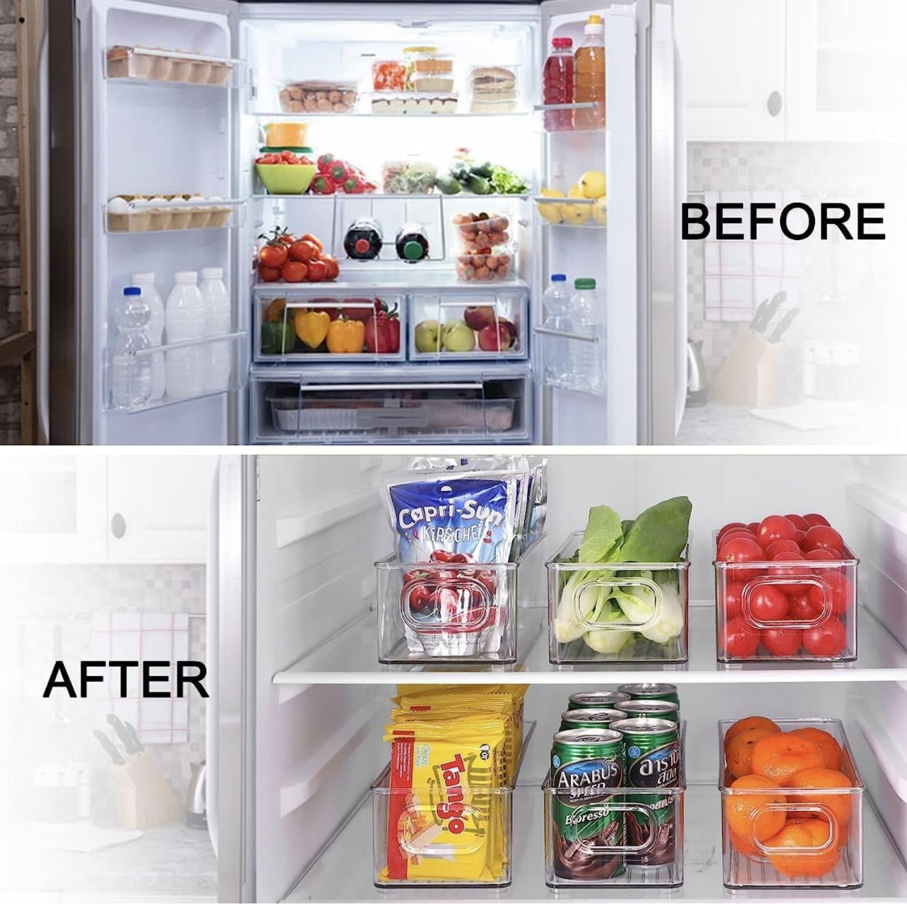 ZHOHO TANT Clear Stackable Refrigerator Organizer Bins, 9-Piece Set, 3 Sizes for Fridge, Freezer, Pantry — image 6 of 8
