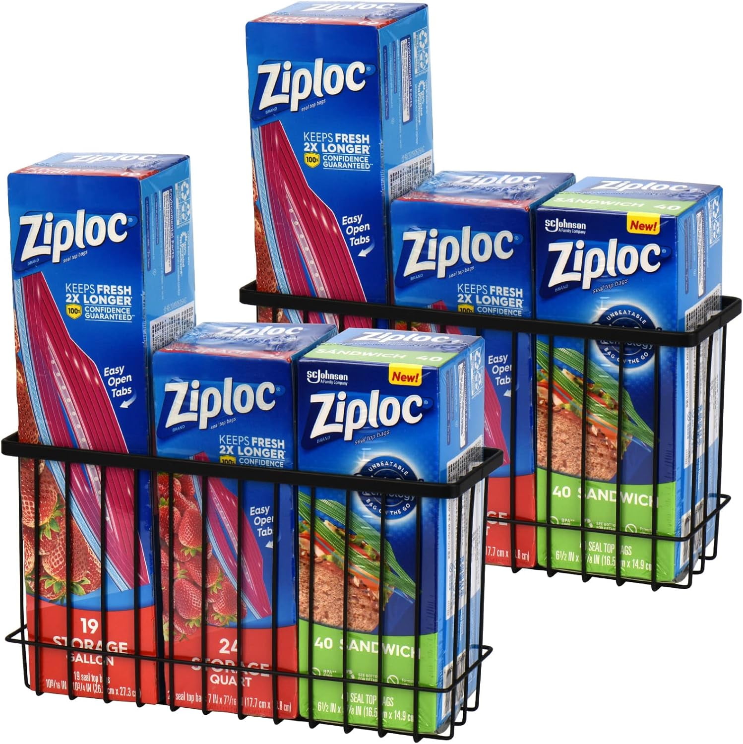 Cabinet Door Lid Organizer 2-Pack, Cabinet Organizers and Storage, Compact Design for Space Optimization-Over the Cabinet Door Organizer for Diverse Storage Solution
